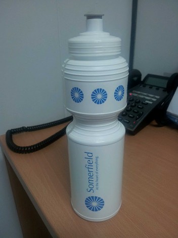 Promotional drink bottles as given away at the ConnectEast Ride for Home on Sunday, 13 November